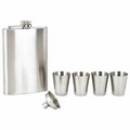 6 Piece. Stainless Steel Flask Set
